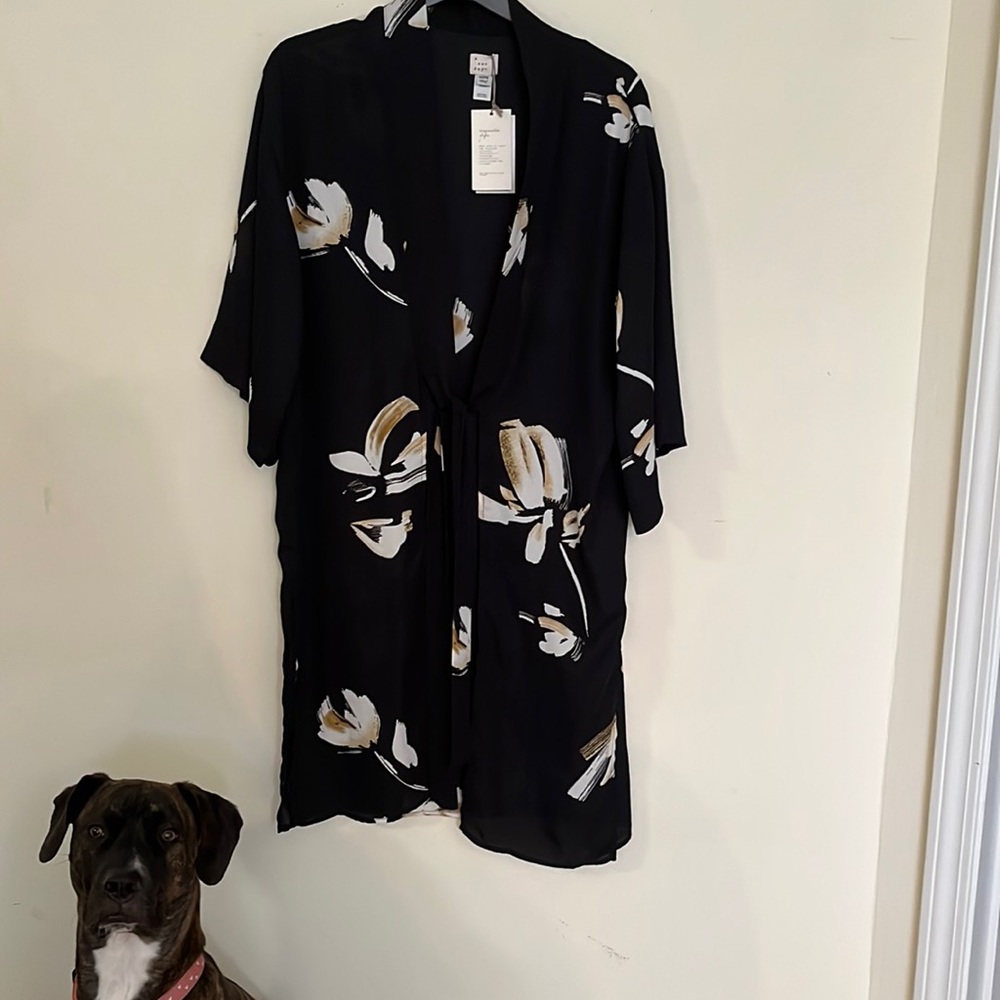 A New Day OSFA Kimono with Tie Front